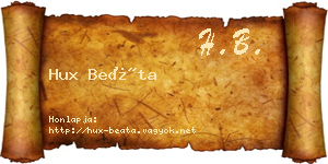 Hux Beáta névjegykártya