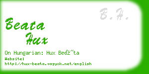 beata hux business card